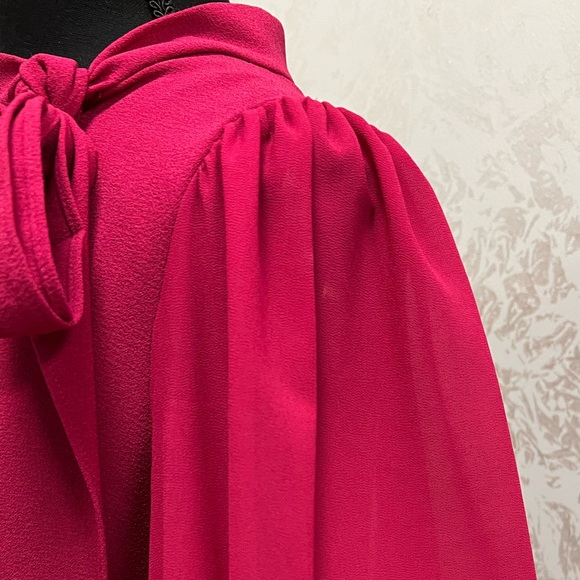 VINCE CAMUTO Women Bow Tie Crew Neck Puff Long Sleeves - Picture 10 of 11